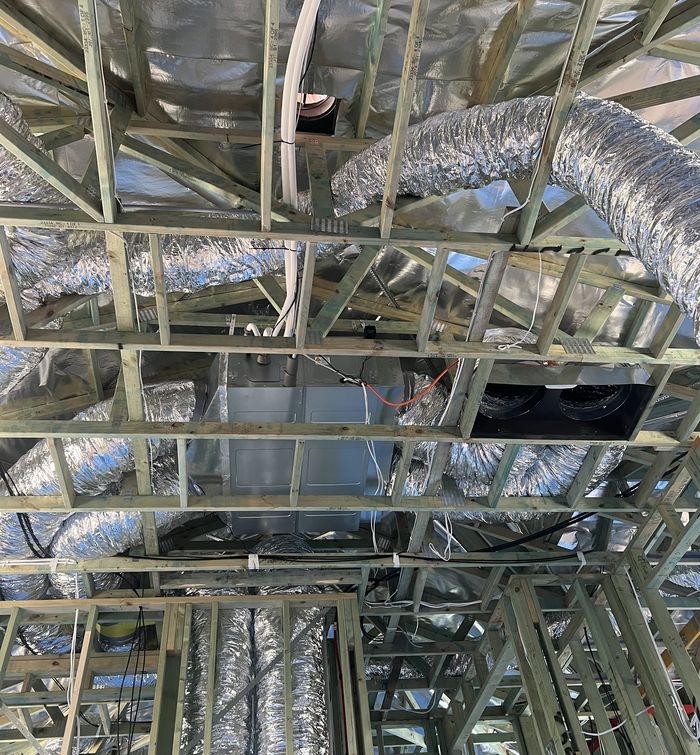 Ducted system in roof space